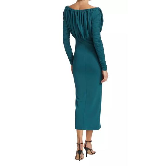 TOVE Riley Ruched Jersey Midi Dress - Picture 2 of 8